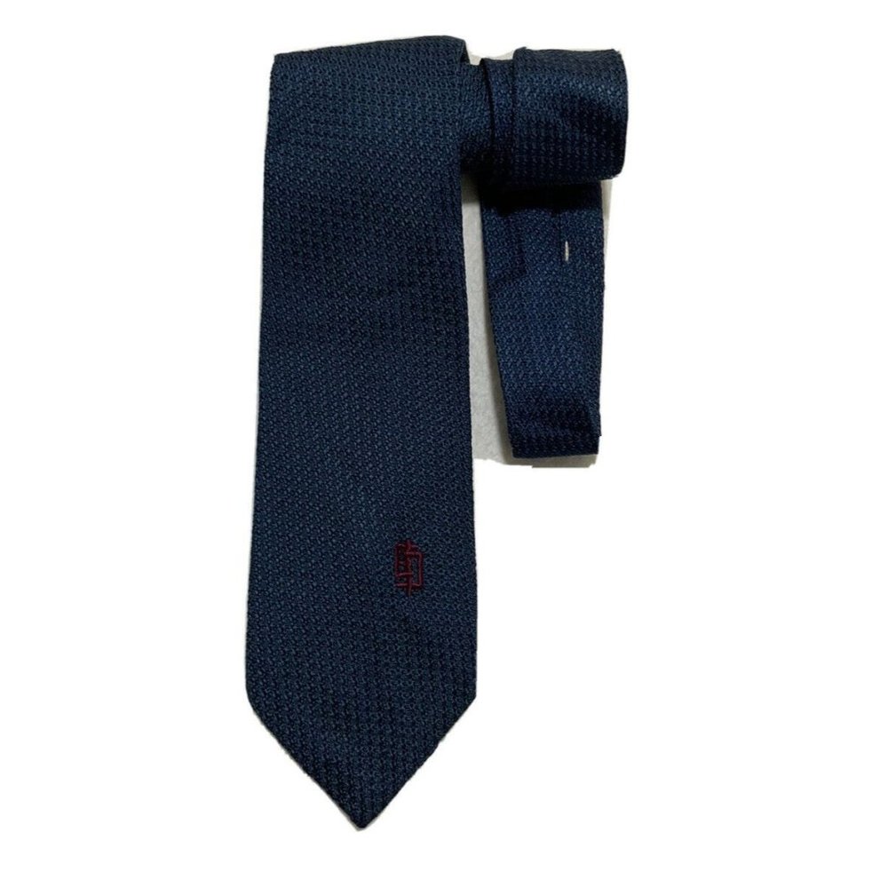 EMILIO PUCCI Solid Blue Logo Silk Tie ITALY 60"/ 3.2" EC